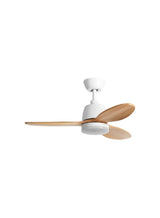 Ventilador de techo con luz MDC Sydney XS LED blanco madera 3 palas motor DC Ø96cm 11W 588558109