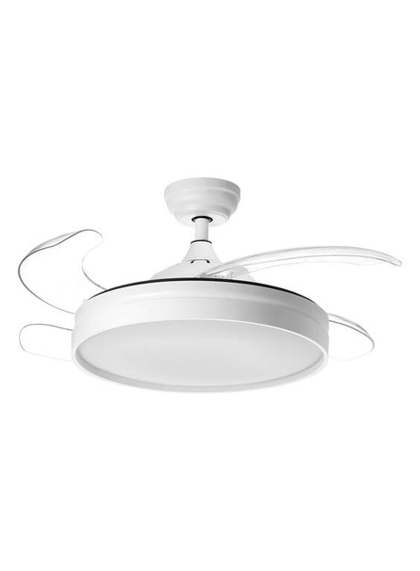 Ventilador de techo con luz MDC Blanes LED blanco 4 palas motor DC Ø107cm 32W 588648109