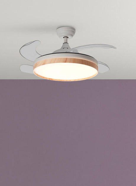 Ventilador de techo con luz MDC Blanes LED blanco 4 palas motor DC Ø107cm 32W 588648109