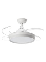 Ventilador de techo con luz MDC Blanes XS LED blanco 4 palas motor DC Ø91cm 20W 588658109