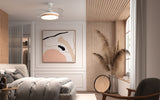 Ventilador de techo con luz MDC Blanes XS LED blanco madera motor DC Ø91cm 20W 588658709