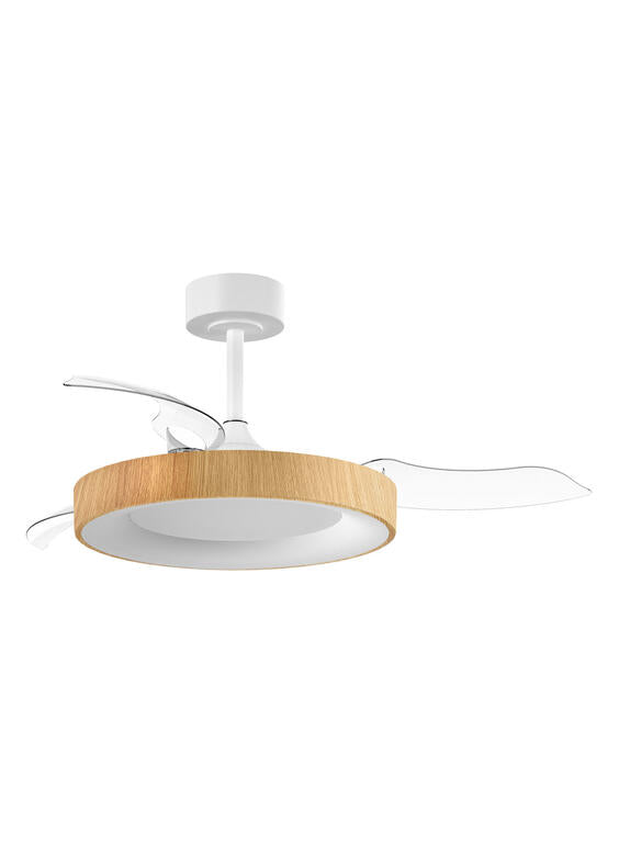 Ventilador de techo con luz MDC Lisboa LED blanco madera motor DC Ø107cm 30W 588688709