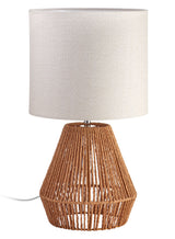 Lámpara de sobremesa MDC corda E27 madera natural 588985504
