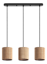 Plafón de techo MDC rail E27 3 luces madera natural 589135504