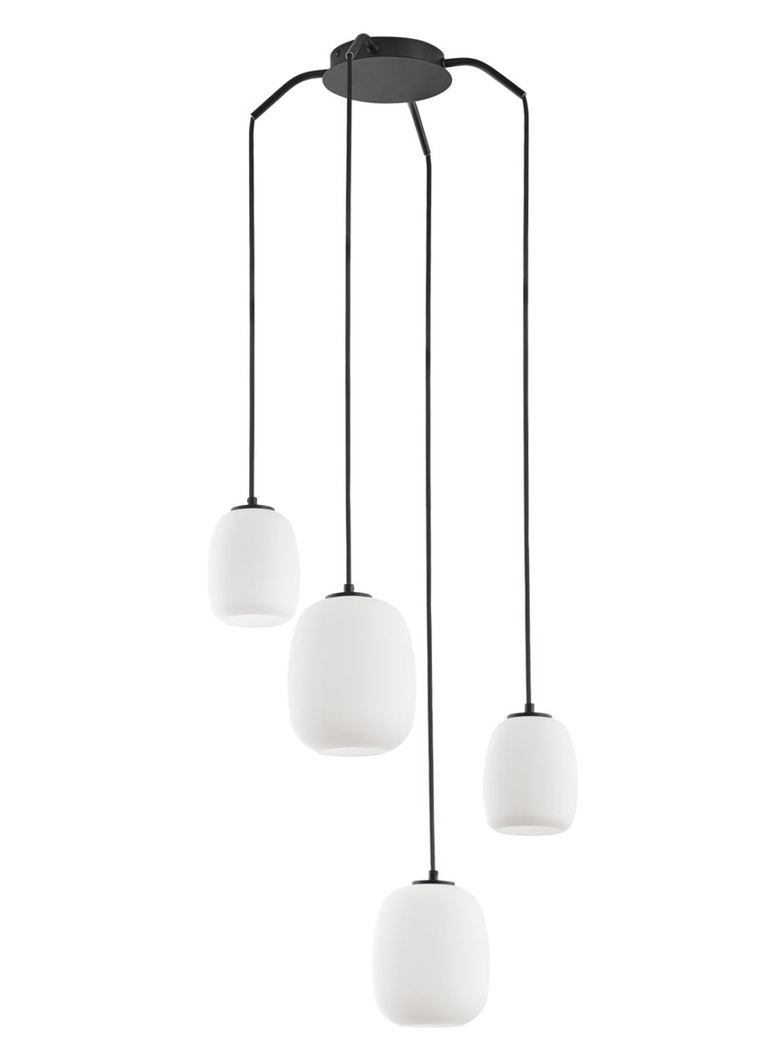 Plafón de techo MDC jap E27 4 luces opal 589479101