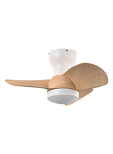 Ventilador de techo con luz MDC Creta XS LED blanco madera 3 palas motor DC 3000-6000K Ø61cm 24W 589608709