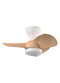 Ventilador de techo con luz MDC Creta XS LED blanco madera 3 palas motor DC 3000-6000K Ø61cm 24W 589608709