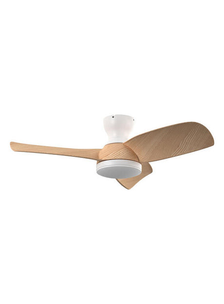 Ventilador de techo con luz MDC Creta XL LED blanco madera 3 palas motor DC 3000-6000K Ø107cm 30W 589628709