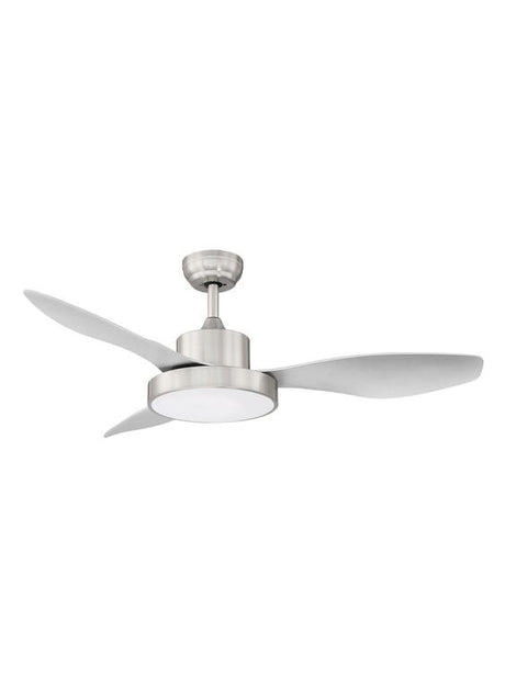 Ventilador de techo con luz MDC Riga S LED níquel 3 palas motor DC Ø120cm 35W 589633509