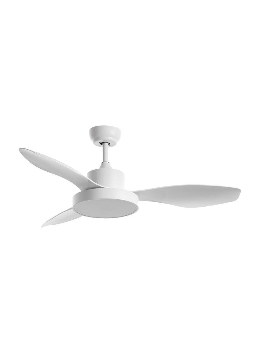 Ventilador de techo con luz MDC Riga S LED níquel 3 palas motor DC Ø120cm 35W 589633509