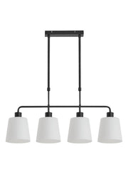 Lámpara colgante MDC deko E27 4 luces negro 589929101