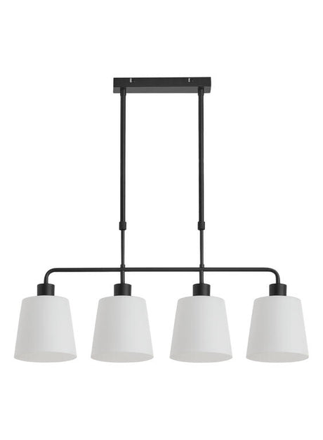 Lámpara colgante MDC deko E27 4 luces negro 589929101