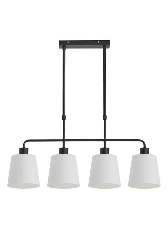 Lámpara colgante MDC deko E27 4 luces negro 589929101
