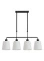 Lámpara colgante MDC deko E27 4 luces negro 589929101