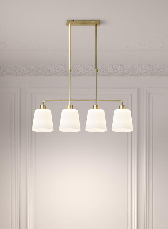 Lámpara colgante MDC deko E27 4 luces negro 589929101