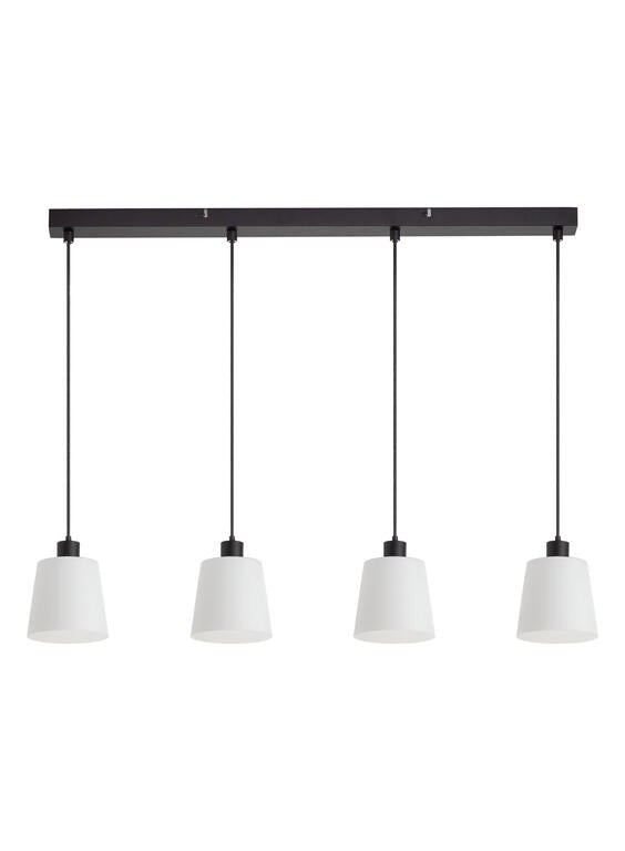 Plafón de techo MDC deko E27 4 luces negro 589949101