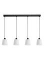 Plafón de techo MDC deko E27 4 luces negro 589949101