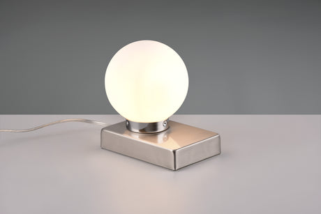 Lámpara de sobremesa Trio Davi II LED níquel mate táctil 3000K regulable 5901001