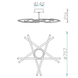 Plafón Ofertas-2 Dto 30% Mantra gris oscuro 5917