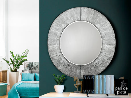 Espejo redondo Schuller Aurora plata y negro Ø100cm 593 - vista 2