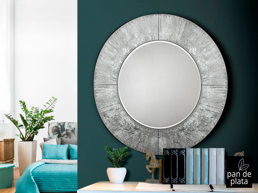 Espejo redondo Schuller Aurora plata y negro Ø100cm 593 - vista 2
