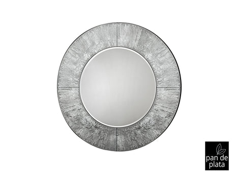 Espejo redondo Schuller Aurora plata y negro Ø100cm 593