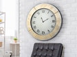 Schuller Aurora 593429 RELOJ Espejo, pan de oro, negro.
