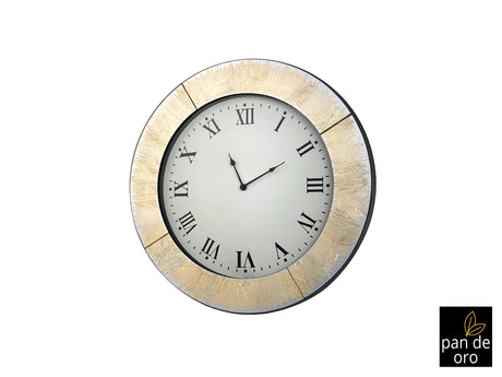 Reloj de pared Schuller Aurora pan de oro y negro 59342