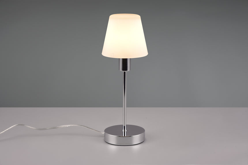 Lámpara de sobremesa Trio Luis II LED cromo táctil 3000K regulable 32cm 59570010