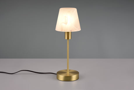 Lámpara de sobremesa Trio Luis II LED latón mate táctil 3000K regulable 32cm 595