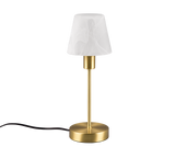Lámpara de sobremesa Trio Luis II LED latón mate táctil 3000K regulable 32cm 595