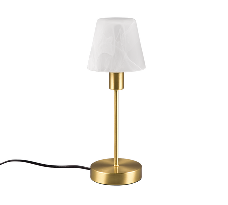 Lámpara de sobremesa Trio Luis II LED latón mate táctil 3000K regulable 32cm 595