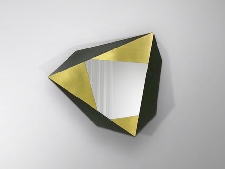 Espejo Schuller Facetas acero cepillado y oro inoxidable con mando 59x63cm vista 2