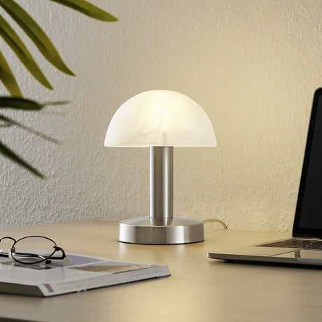 Lámpara de sobremesa Trio Fynn II LED níquel mate táctil 3000K regulable 5991001