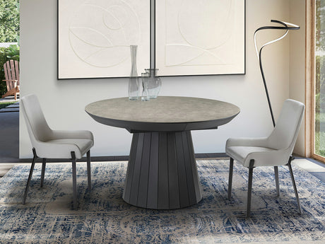 Mesa de comedor Schuller Koria negro y piedra extensible 79cm 599214 - vista alternativa