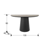 Consola Schuller Koria negro y piedra 130x80cm dimensiones