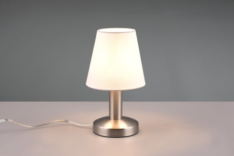 Lámpara de sobremesa Trio Mats II LED níquel mate táctil 3000K regulable 5997001
