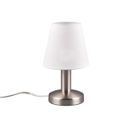 Lámpara de sobremesa Trio Mats II LED níquel mate táctil 3000K regulable 5997001