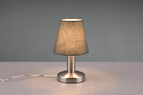 Lámpara de sobremesa Trio Mats II LED níquel mate táctil 3000K regulable 5997001