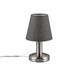 Lámpara de sobremesa Trio Mats II LED níquel mate táctil 3000K regulable 5997001