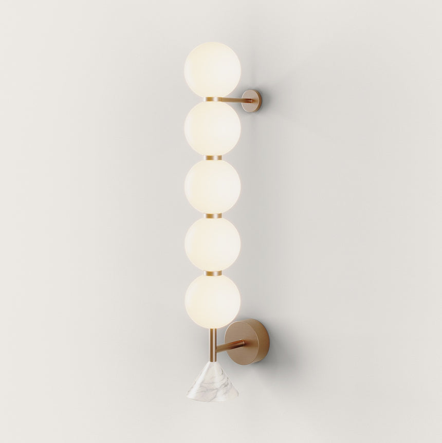 Aplique de pared Aromas Soko LED mármol cristal A1335