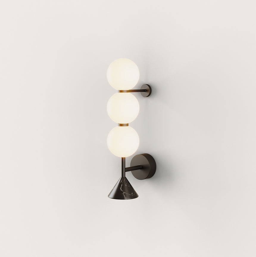 Aplique de pared Aromas Soko LED mármol cristal A1335