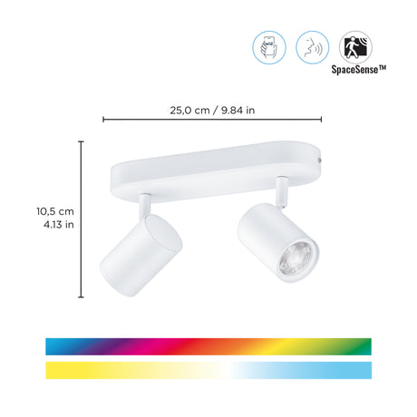 WiZ White and Color Ambiance Foco Imageo 5W 690lm 55189300 - vista alternativa | Philips