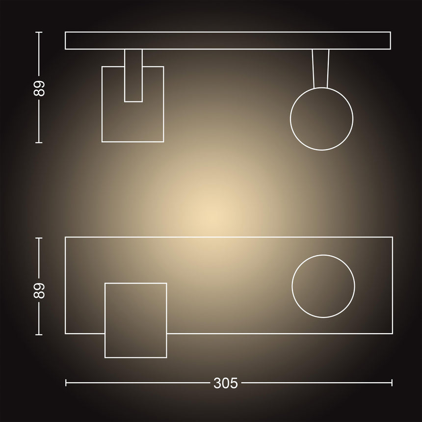 Philips Hue Foco 2 luces Runner blanco White Ambiance 5W 6500K 350lm 33814200 - imagen 8