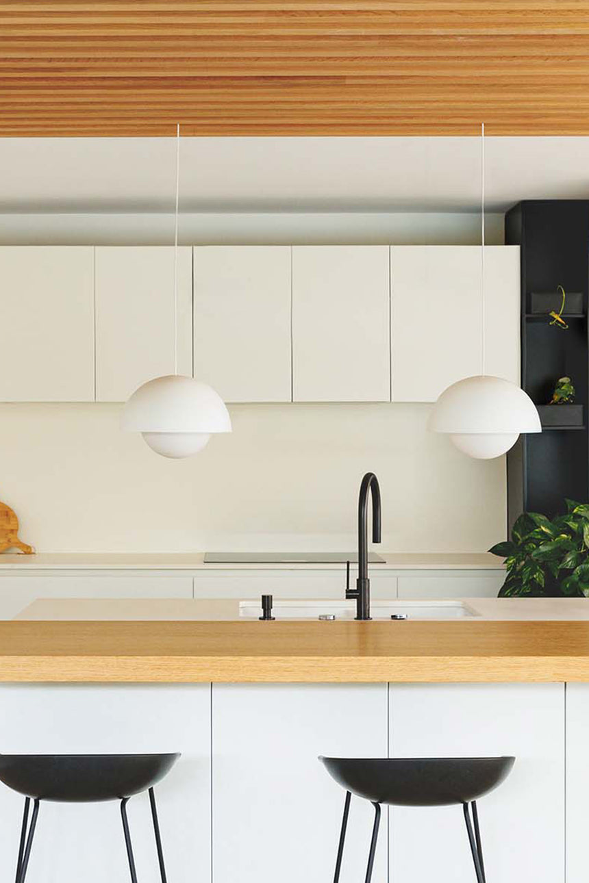 Lámpara de techo colgante Faro Marisol LED blanco mate 2700K regulable Ø30cm 60012 - vista alternativa