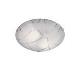 Plafón de techo Trio Sandrina 2 luces vidrio blanco Ø40cm 601200200