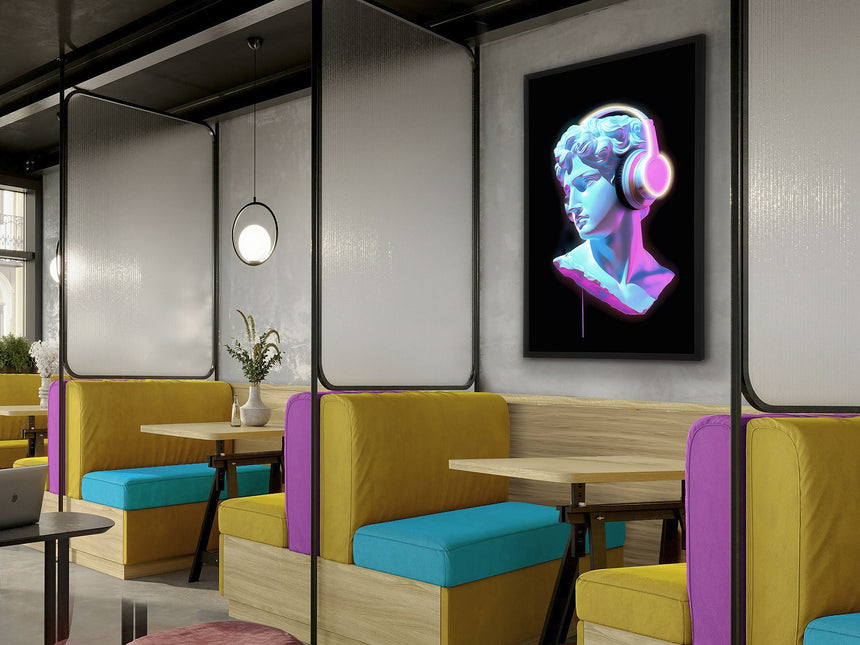 Cuadro con luz LED Schuller Busto negro 80x120cm vista 1