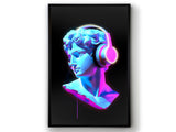 Cuadro con luz LED Schuller Busto negro 80x120cm ambiente
