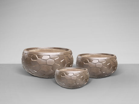 Set maceteros Schuller Canela bronce vista 2