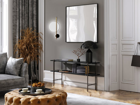 Lámpara aplique de pared Schuller Duo LED 2 luces blanco y negro 3000K vista 1